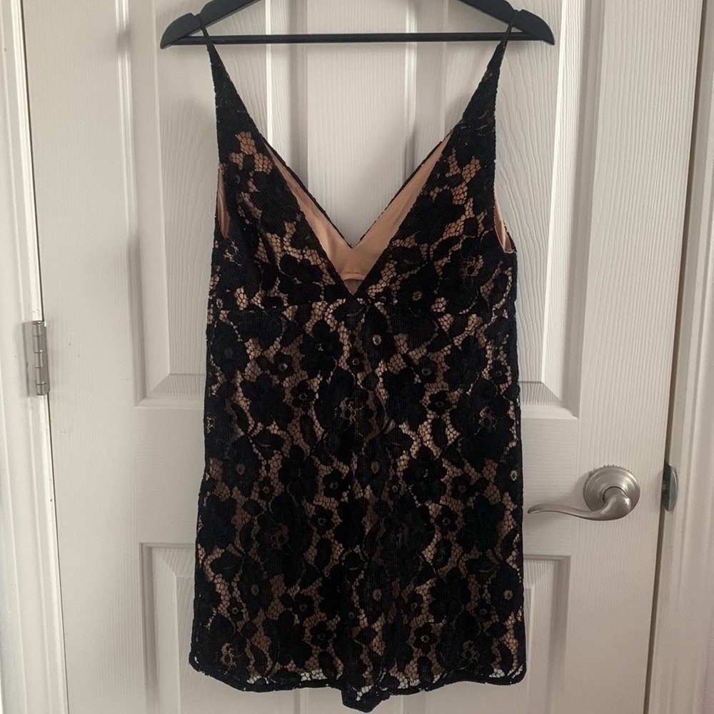 NWT Free People Dangerous Love Floral Lace mini dress Goth black size 6 - Picture 9 of 10
